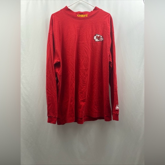 Vintage 90s Kansas City Chiefs Starter Long Sleeve Shirt Sz XXL NFL Football - Picture 2 of 16